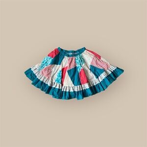 Vintage Bertie’s original patchwork Colorful A-Line Skirt